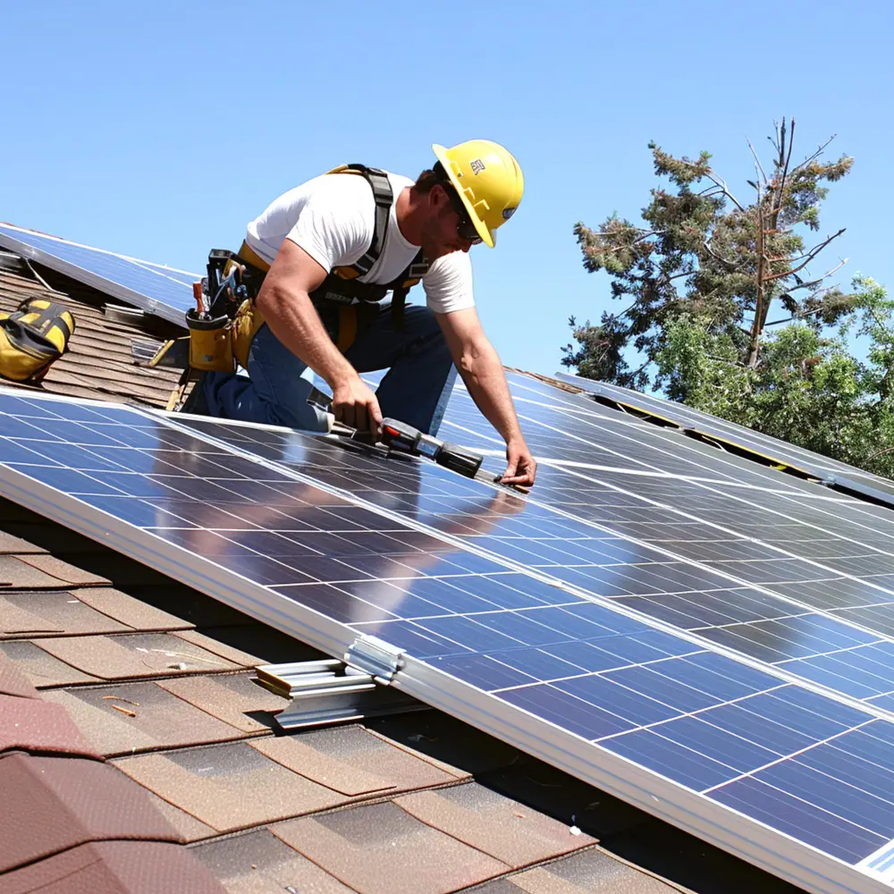 Solar panel installation in Cebu
